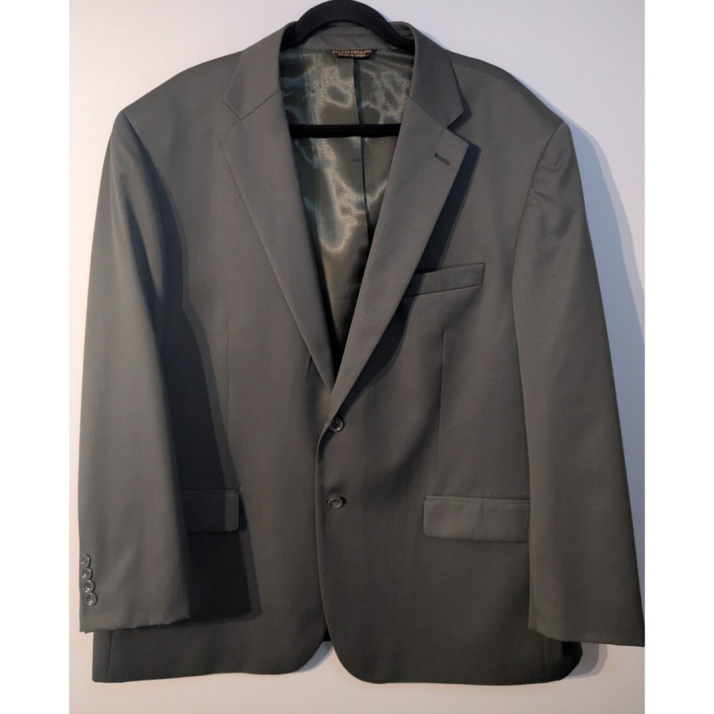 Cianni Cellini Blazer Jacket Mens Olive Super 110s Wool Extra Fine Super Gab 50R